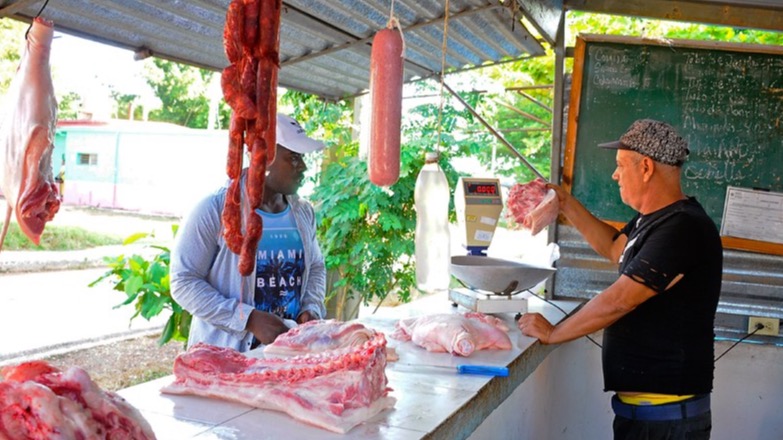 Una carnicería en Cuba.