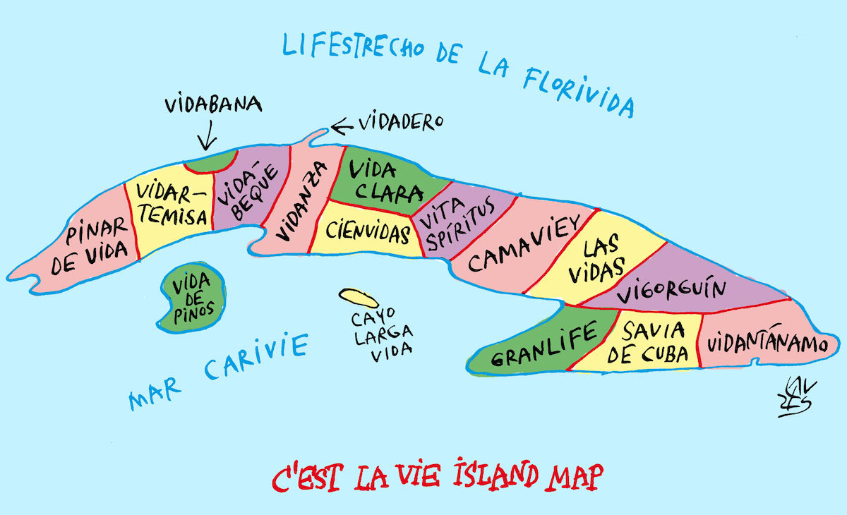 C'est la vie island map.