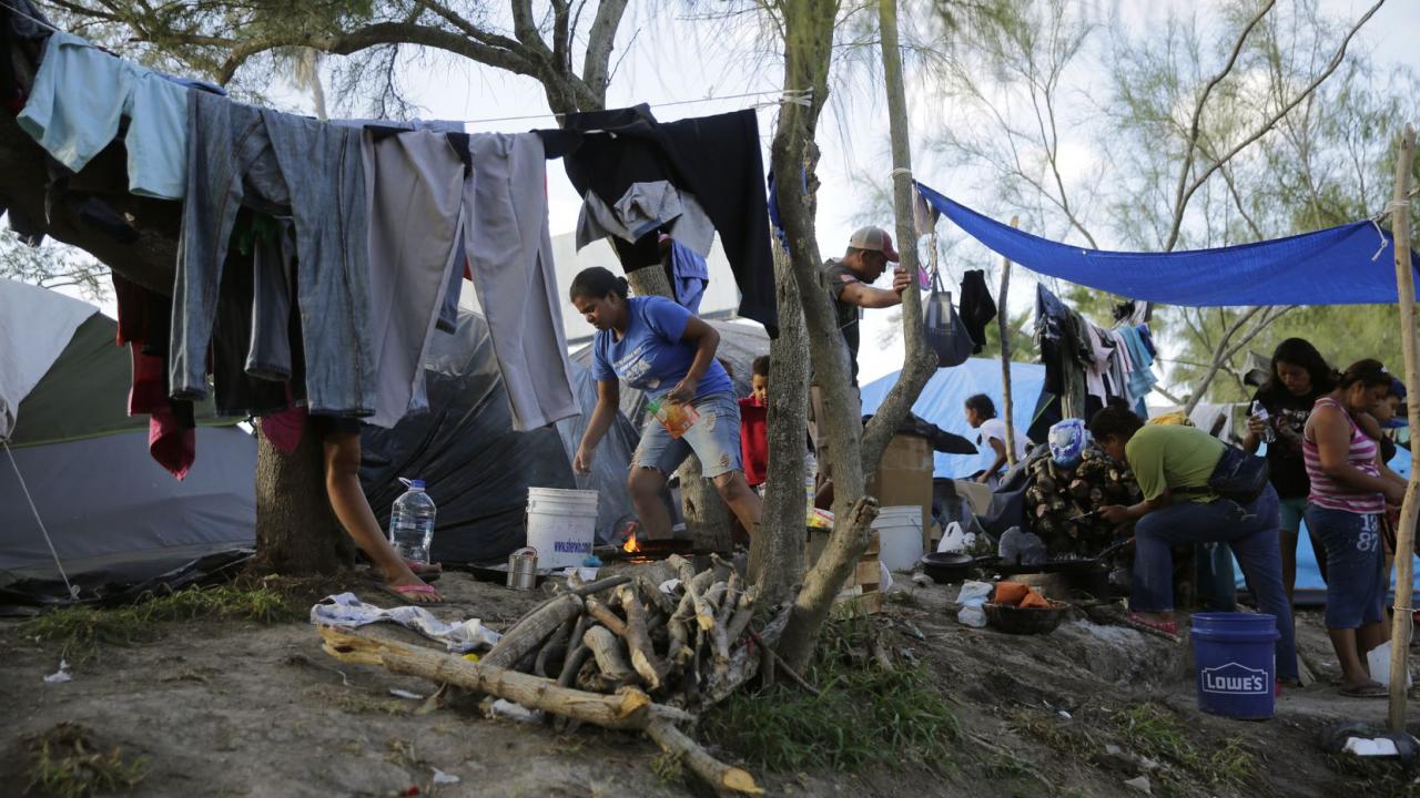 Migrantes en Matamoros. 