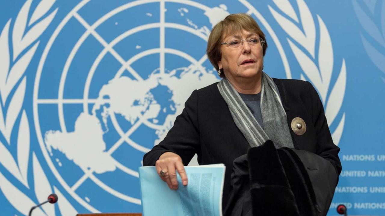 Michelle Bachelet en la ONU.
