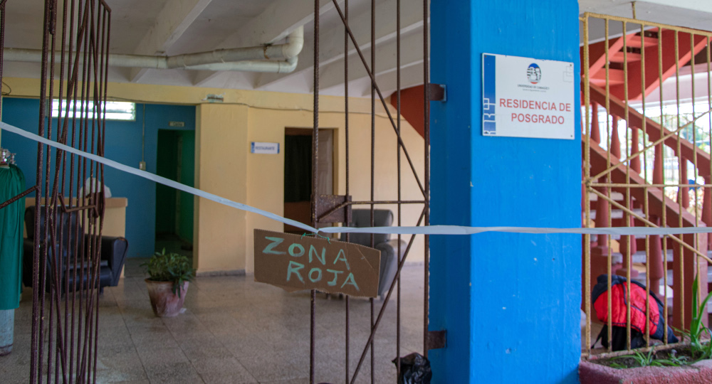 Centro de aislamiento para sospechosos de Covid-19 en la la Facultad de Cultura Física de la Universidad de Camagüey.