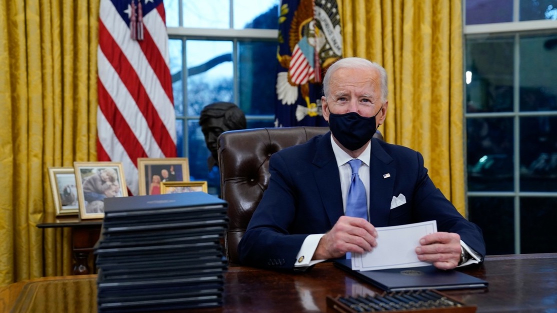 El mandatario Joe Biden en la Casa Blanca.