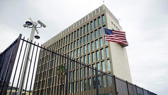 Embajada de EEUU en La Habana, Cuba.
