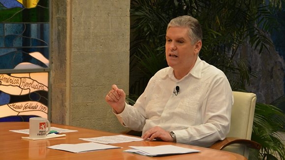 Alejandro Gil Fernández, ministro de Economía de Cuba, en una Mesa Redonda en 2020.