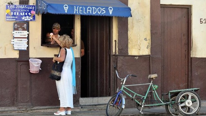 Una cafetería privada en Cuba.