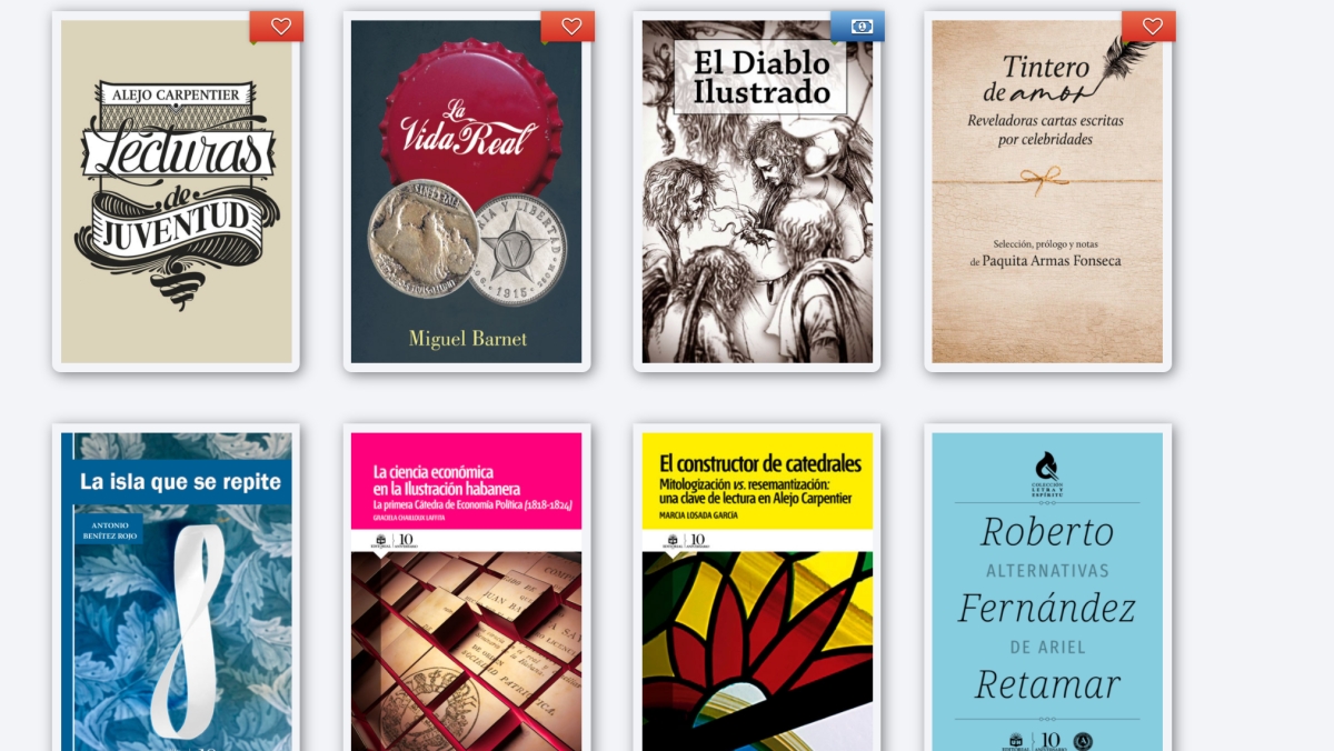 Libros digitales cubanos en venta en internet.