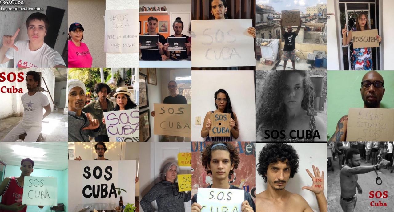 Activistas cubanos se suman a la campaña #SOSCuba.