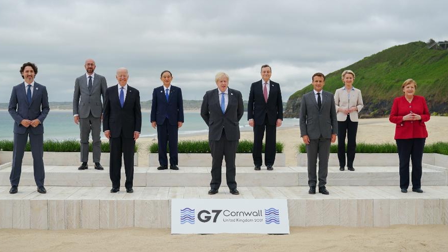 Foto oficial de la cumbre del G7 en Cornualles, Reino Unido.