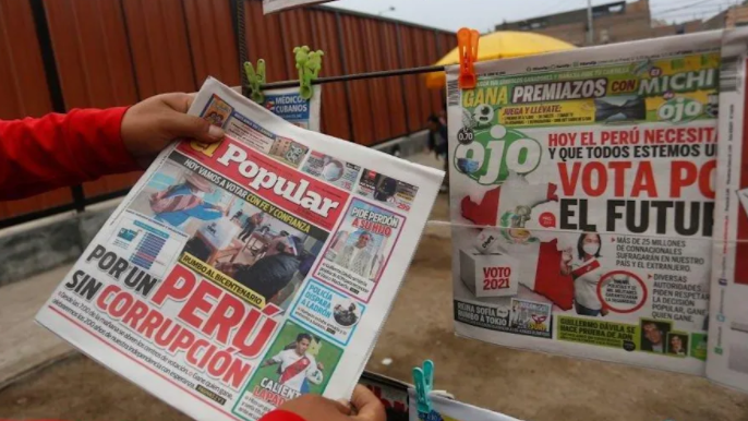 Portadas de la prensa peruana.