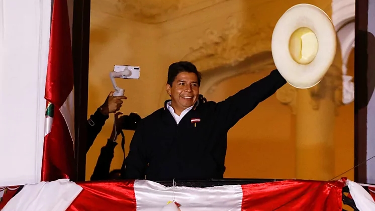 El candidato peruano Pedro Castillo, el martes en Lima.