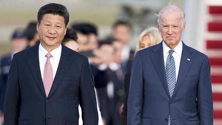 Xi Jinping y Joe Biden en 2015.