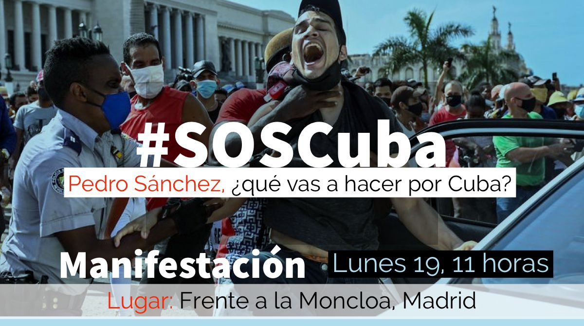 Convocatoria a manifestación pacífica en Madrid el lunes.