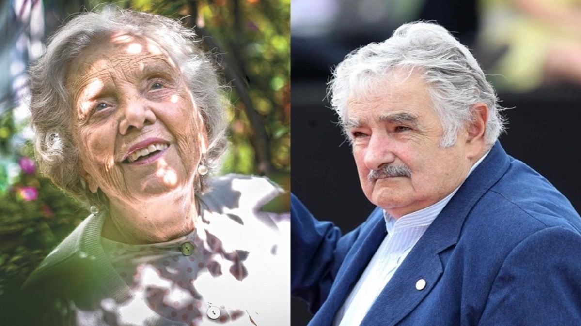 La escritora mexicana Elena Poniatowska y el expresidente uruguayo José Mujica.