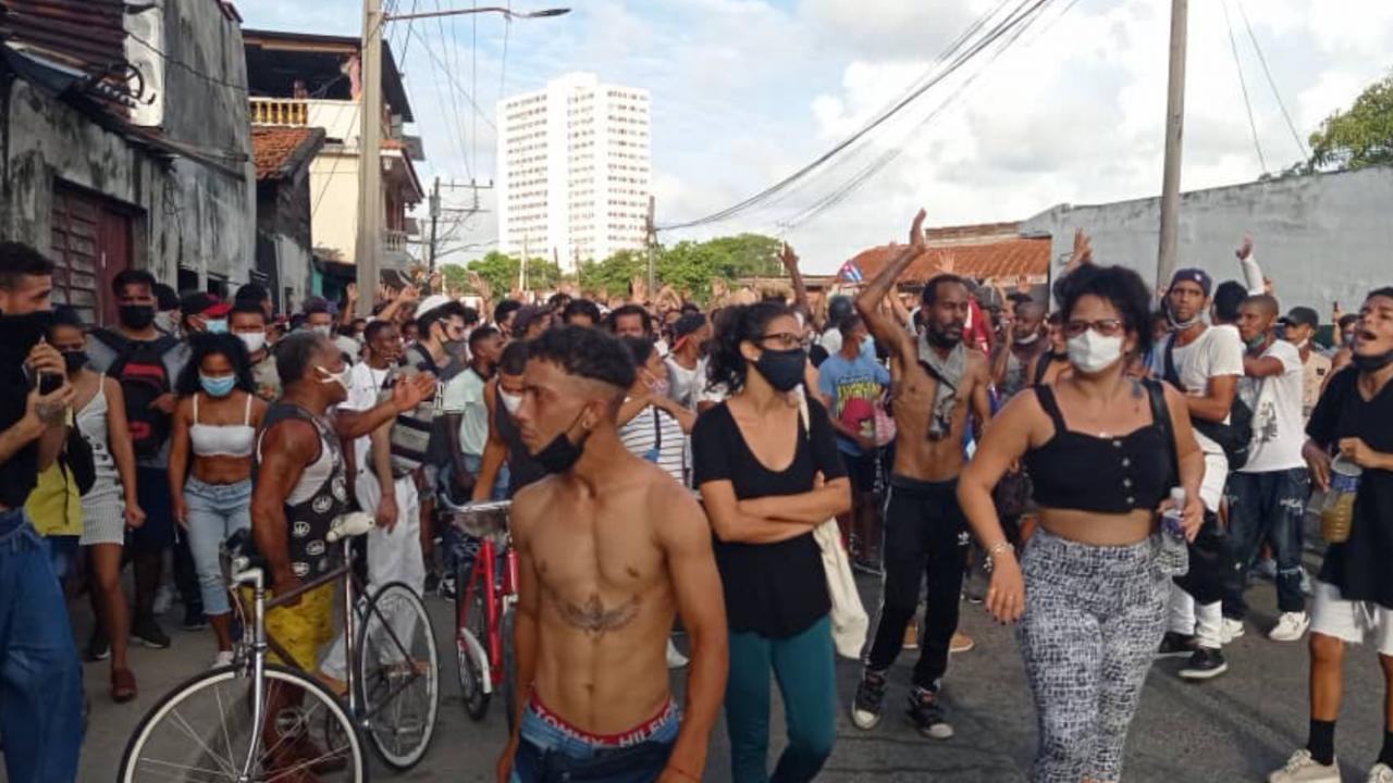Protesta en La Habana. 