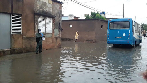 Inundaciones en Matanzas tras el paso de la tormenta tropical Elsa. 