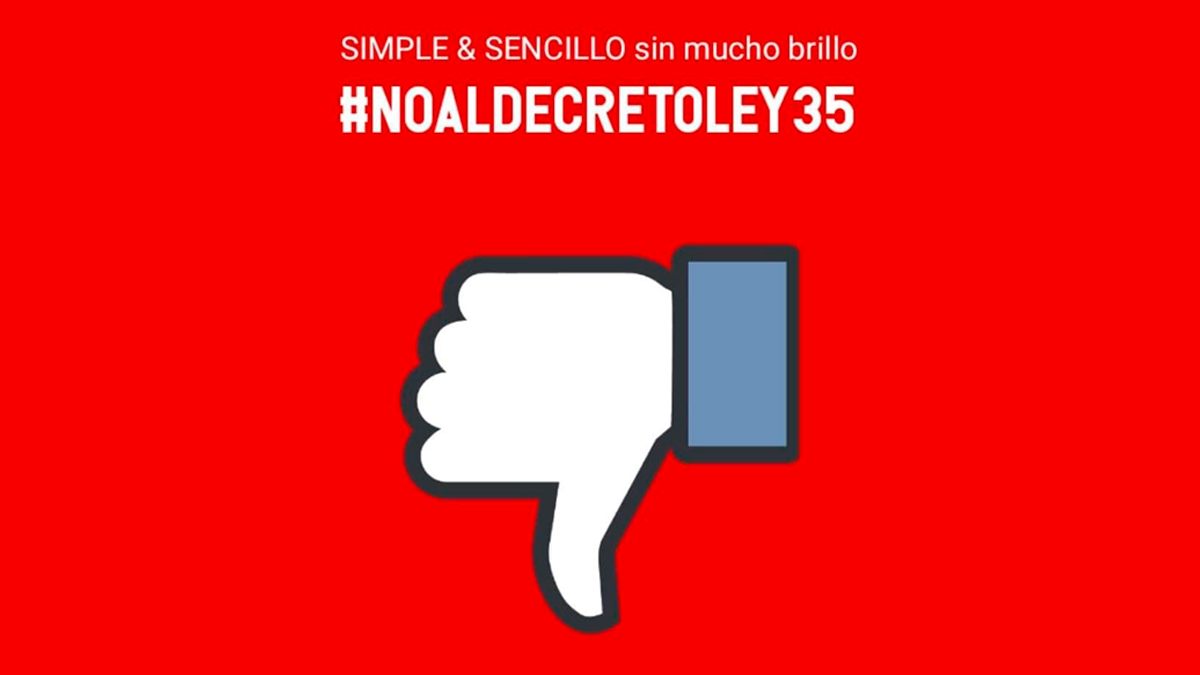 Campaña #NoAlDecretoLey35.