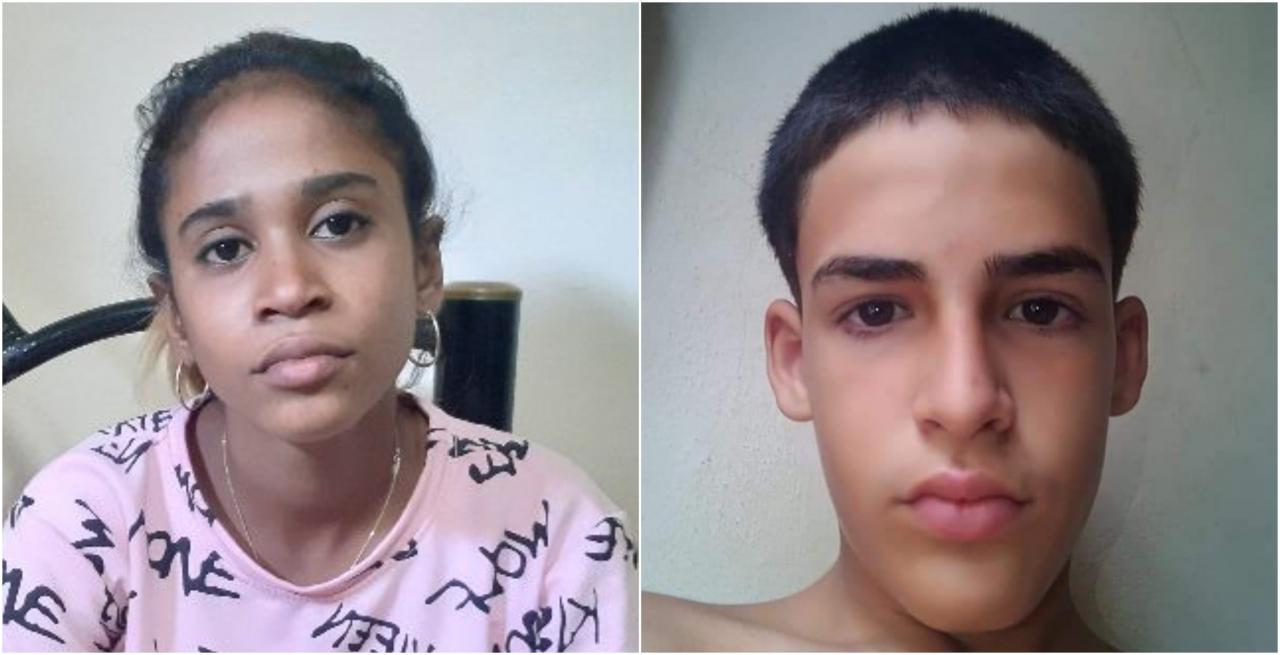 Gabriela Zequeira, de 17 años, y Christopher Lleonard, de 14 años, menores detenidos a raíz de las protestas en Cuba.