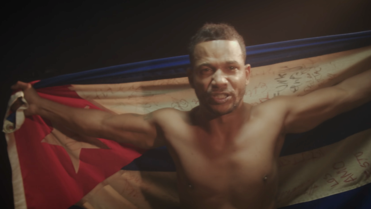 Maykel Osorbo en el videoclip de 'Patria y Vida'.