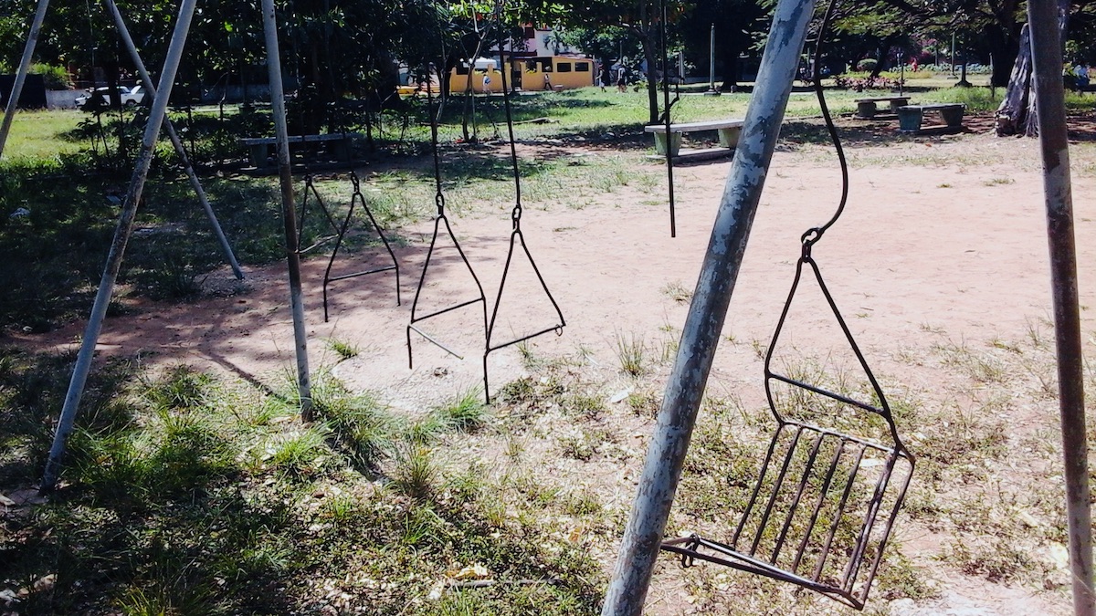 Ruins of a playground in Havana.