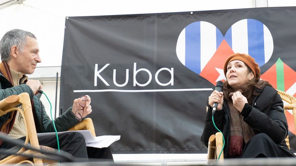 Mariela Castro en el País Vasco en 2018 invitada por Euskadi-Cuba.