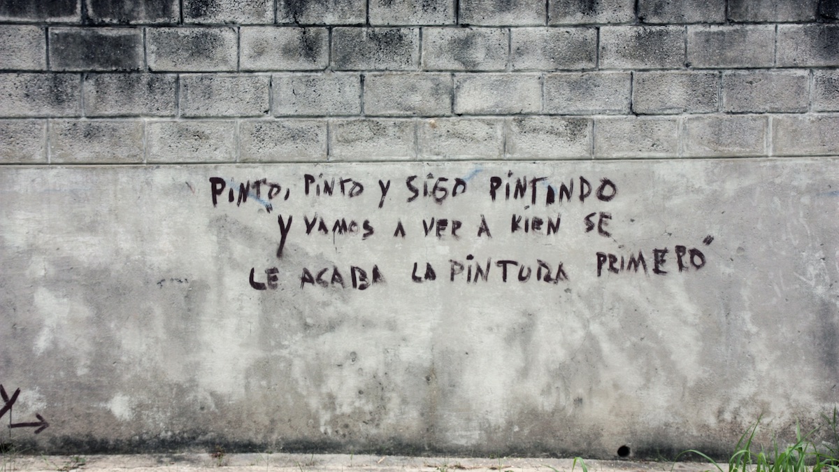 Graffiti on a wall in Havana.