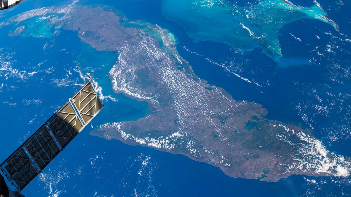 Cuba, vista desde la estación espacial internacional.