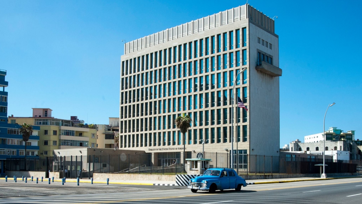 La embajada de EEUU en La Habana.