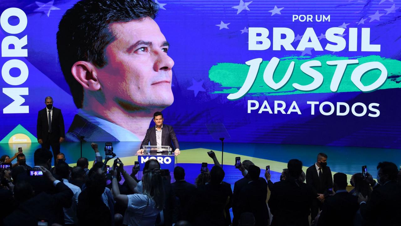 Un acto de campaña de Sergio Moro.