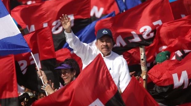 Daniel Ortega durante un acto de campaña en Nicaragua.