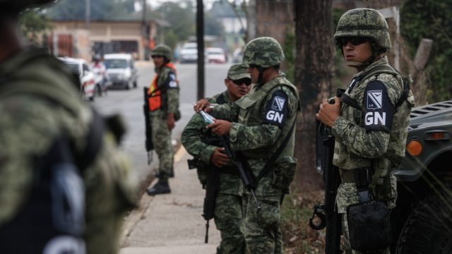 Efectivos de la Guardia Nacional mexicana en un operativo.