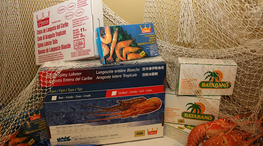Productos del mar cubanos de venta en China.