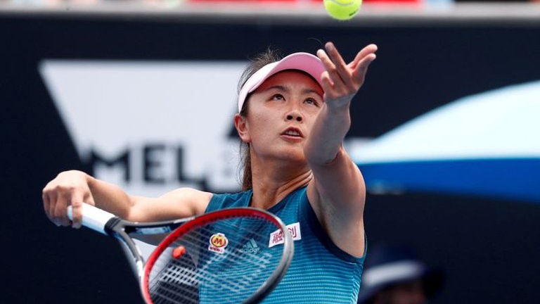 Peng Shuai durante un torneo.