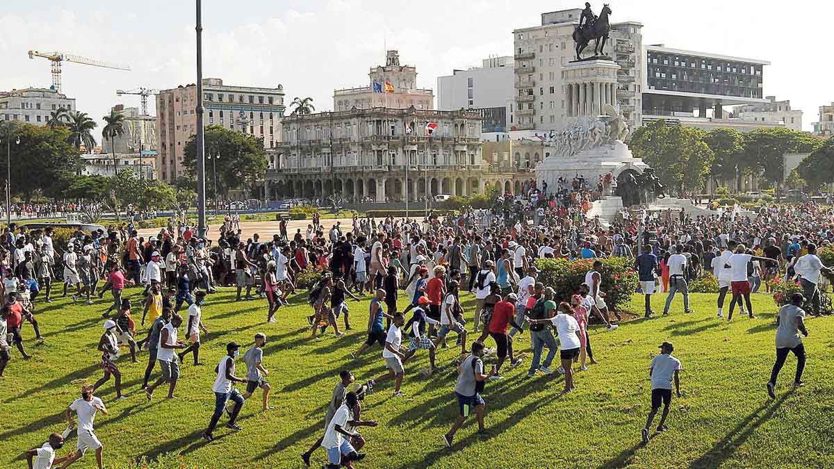 Protestas en La Habana el 11 de julio.