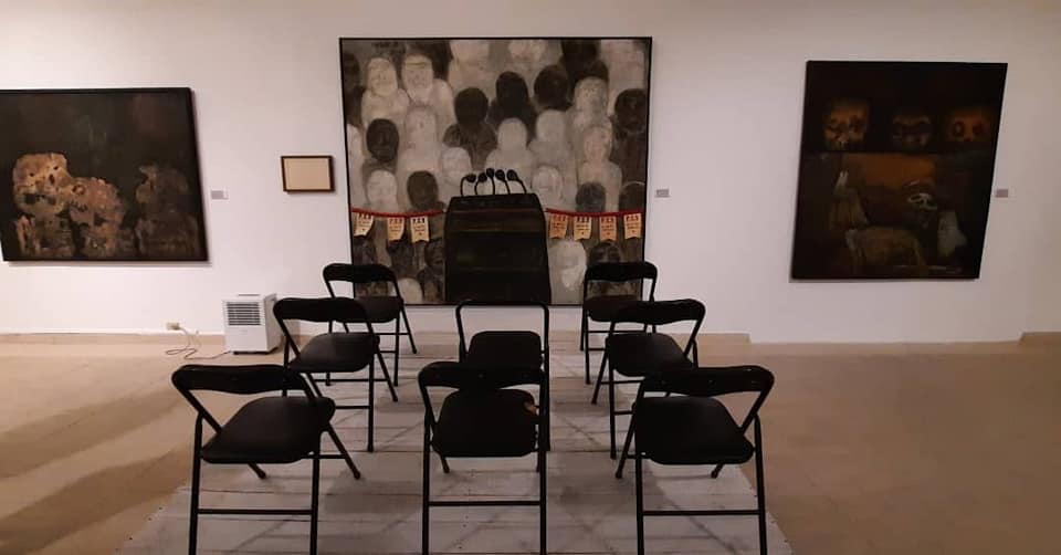 Pieza de la exposición retrospectiva de la obra de Antonia Eiriz parte de la Bienal de La Habana, en el Museo Nacional de Bellas Artes.
