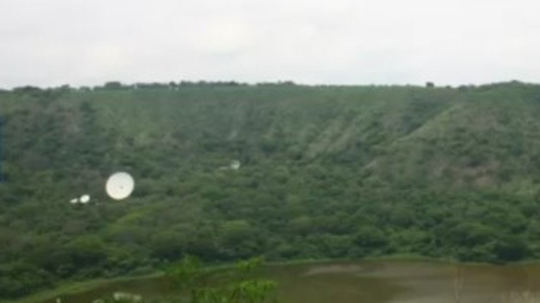 Plato visible de la base satelital de Rusia en Nicaragua.