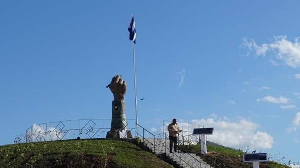 Escultura a Fidel Castro en Cienfuegos, Cuba.