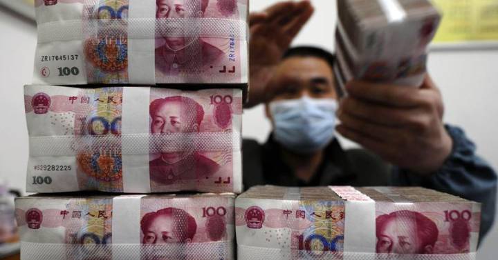 Renminbi (yuan) banknotes in China. 