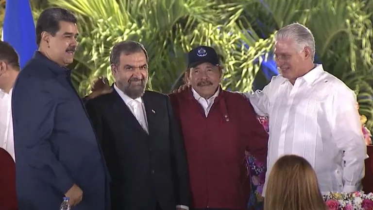 Maduro, Mohsen Rezai, Ortega y Díaz-Canel.