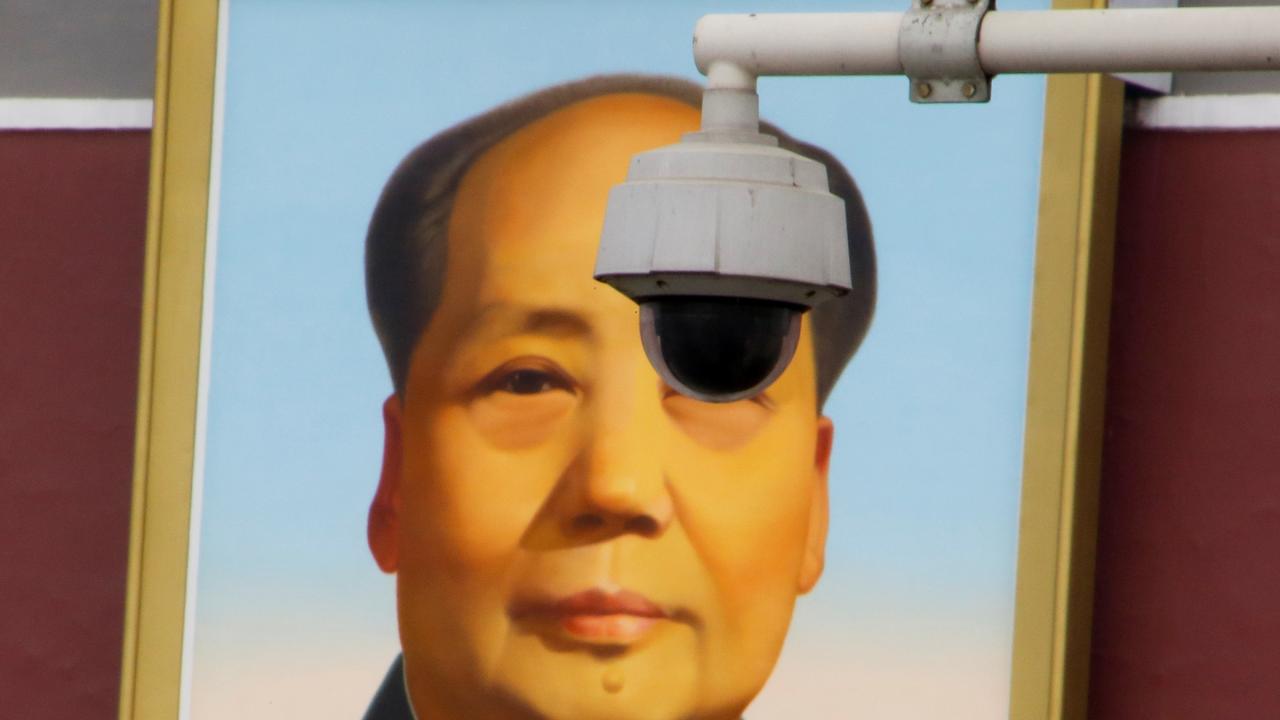 Una cámara de vigilancia en la Plaza Tiananmén.