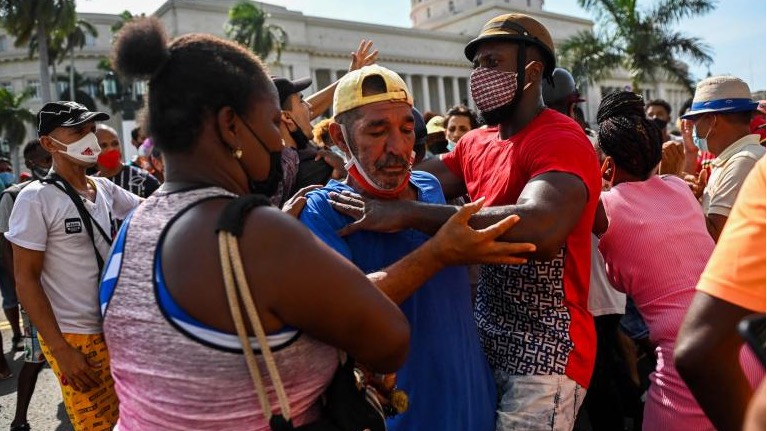 Protestas el 11J en Cuba.
