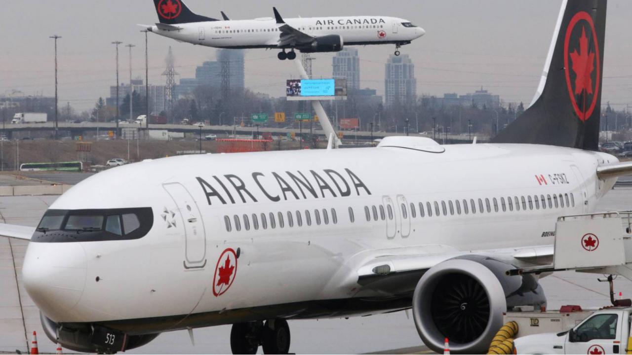Aviones de Air Canada en el aeropuerto de Toronto. 