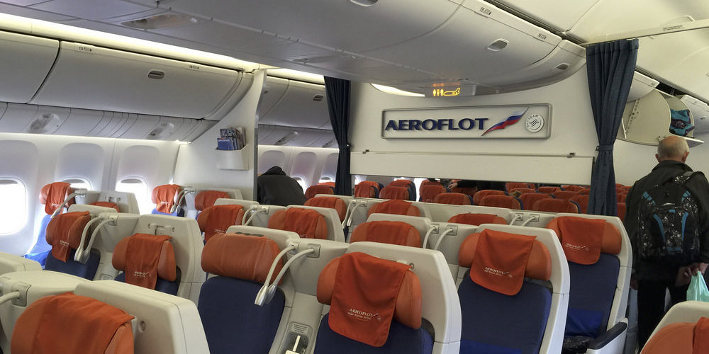 Vuelo de Aeroflot en La Habana.