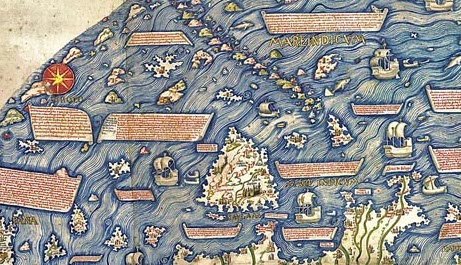 Océano Índico en el mapamundi de Fra Mauro.