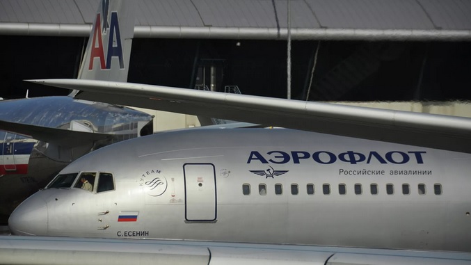 Avión de la rusa Aeroflot.