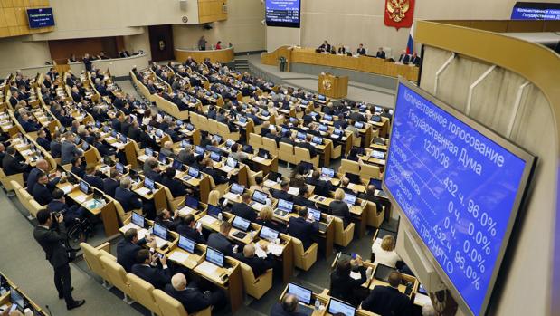 Sesión de la Duma de la Federación de Rusia.