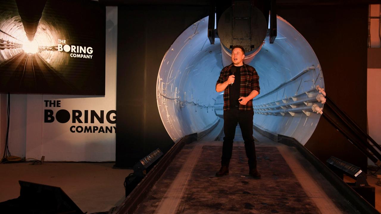 Elon Musk durante la presentación de su proyecto.