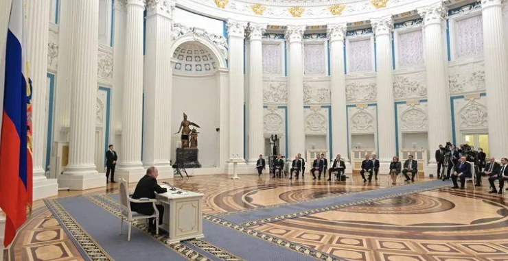Putin el lunes durante su reunión con el Consejo de Seguridad ruso.