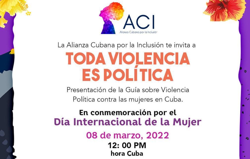 Cartel de la presentación del evento organizado por la Alianza Cubana por la Inclusión.