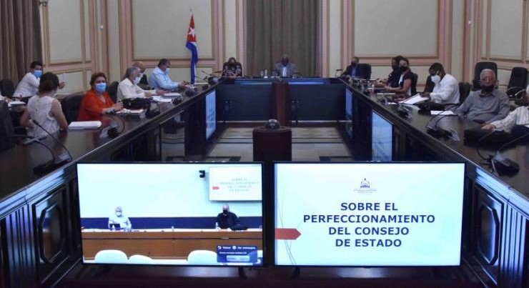 Sesión del Consejo de Estado de Cuba.