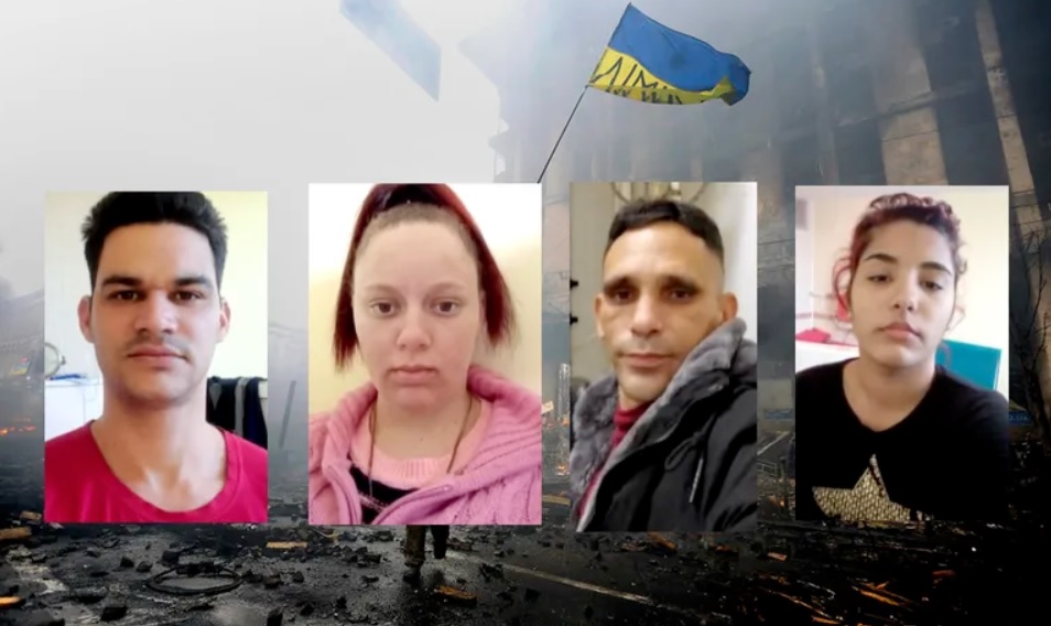 Cuatro de los cubanos retenidos en un centro migratorio en Ucrania.